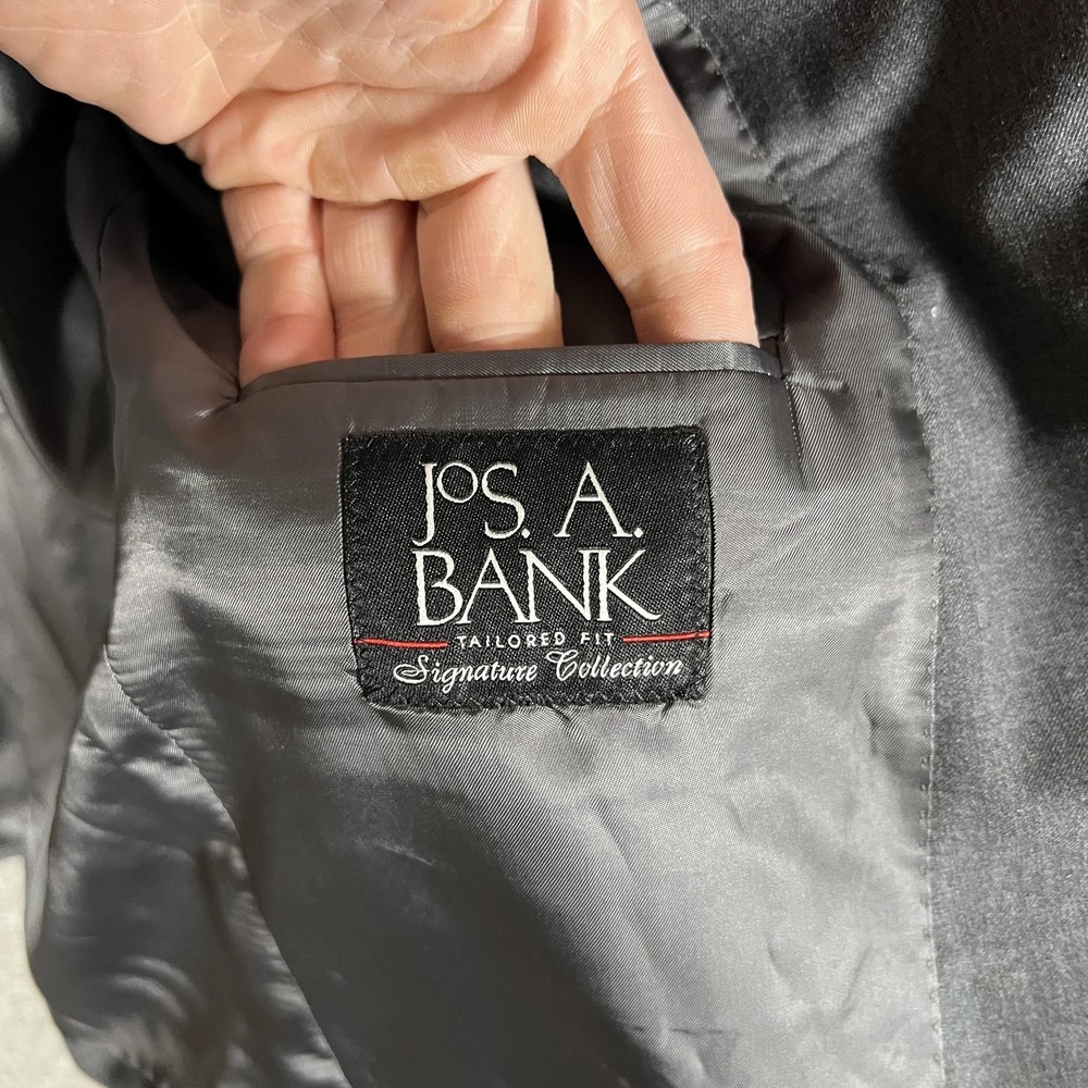 NWT Jos A Bank Suit Jacket Mens‎ 42R Gray Wool Signature Collection Two Button - Picture 5 of 11